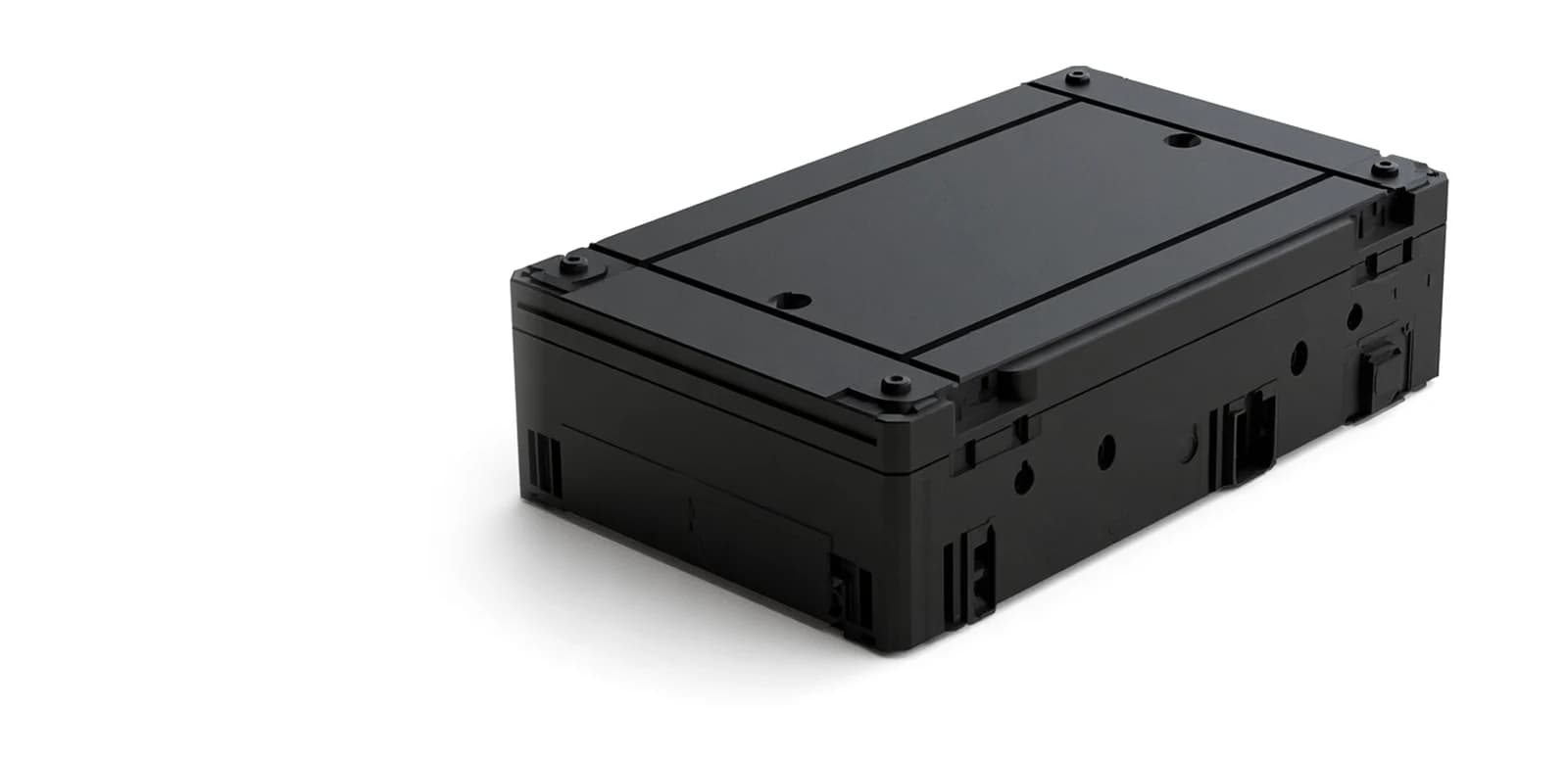 Black FDM 3D printed electronics enclosure